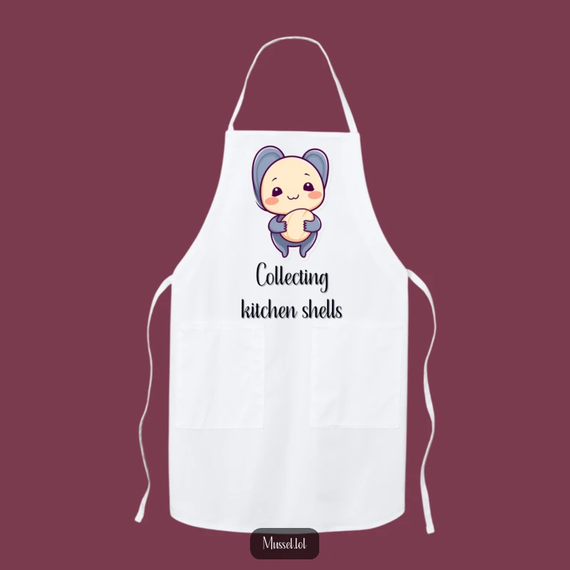 Funny Shy Mussel Apron: Cook with Gentle Charm and Humor