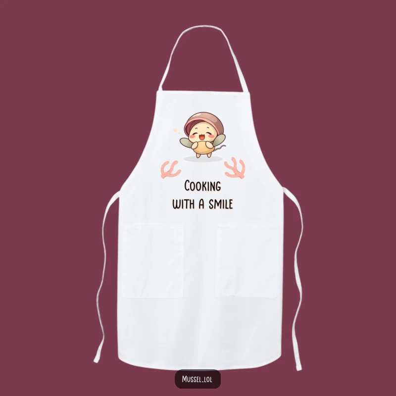 Funny Ocean Mussel Apron: Giggling Character Cookwear, Perfect Funny Gift