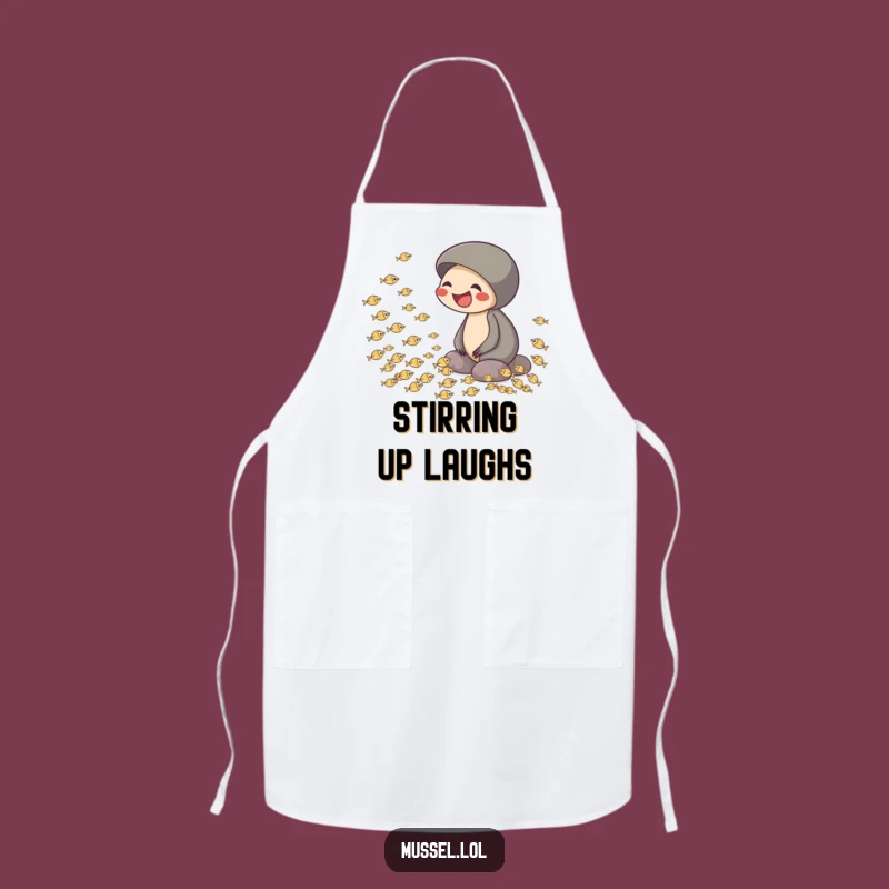Funny Laughing Mussel Apron - Cook with Glee, Great Funny Gift