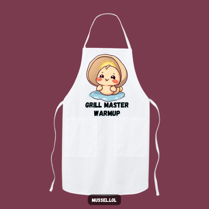 Funny Mussel Apron: Sunbathing Shell Kitchen Calm