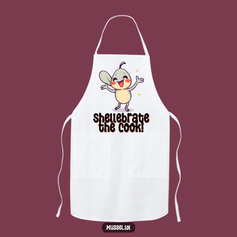 Funny Mussel Kitchen Apron: Dancing Character, Hilarious Cooking Companion Gift