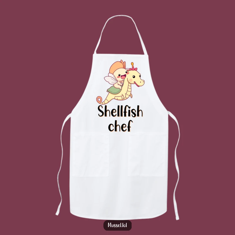 Funny Mussel Seahorse Apron: Cook Up Smiles with Ocean Delights