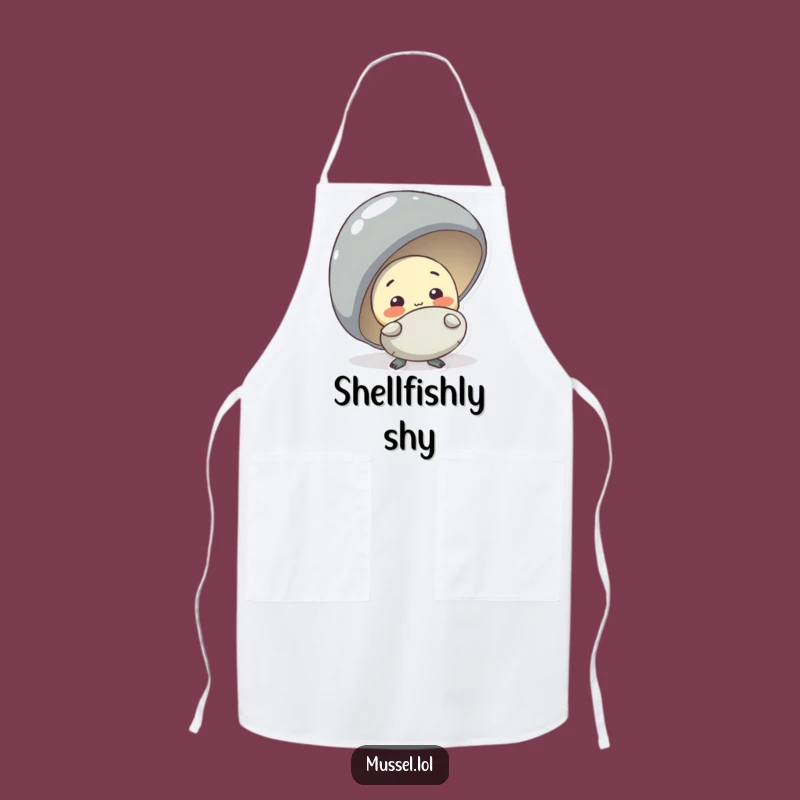 Funny Shy Mussel Apron: Cook with Quiet Humor