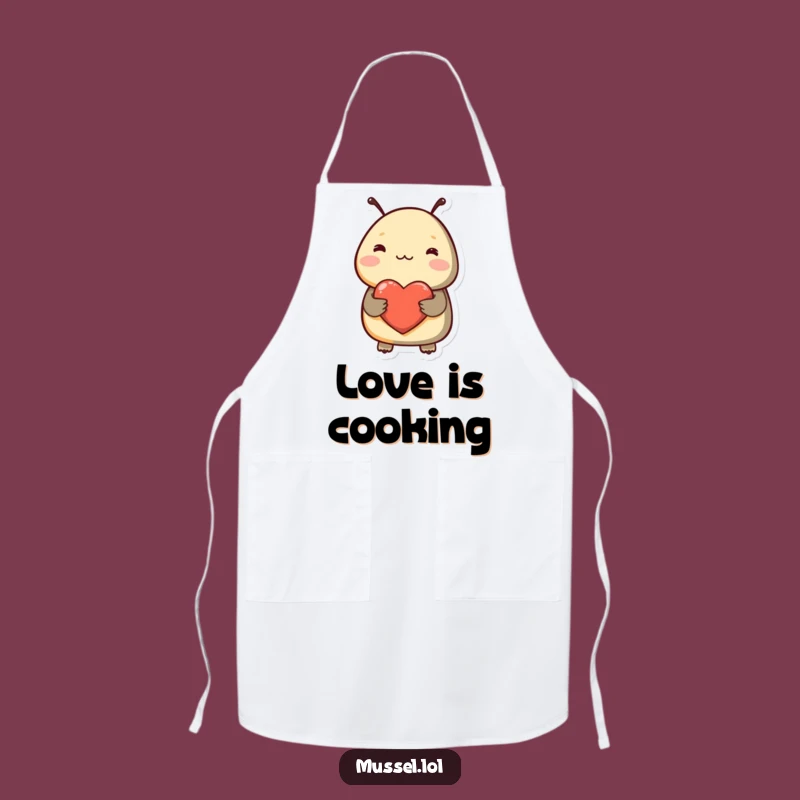 Funny Shy Mussel Heart Apron - Cook with Love and Blushes!