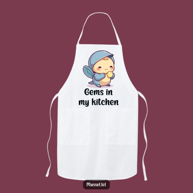 Funny Pearl Mussel Apron: Treasured Find, Shiny Pearl, Elegant Kitchen Gift