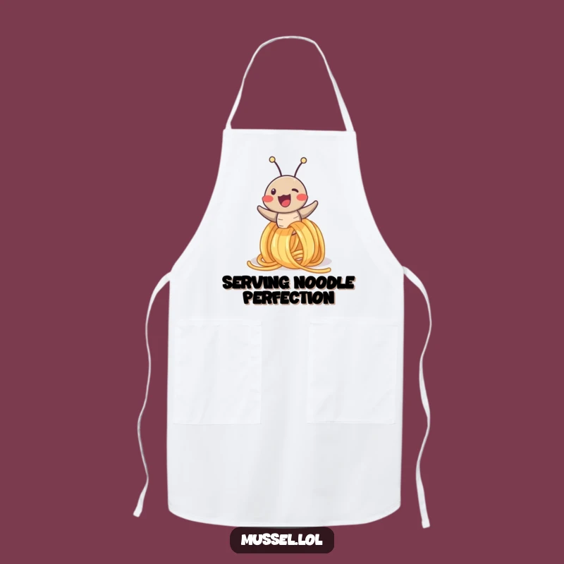 Funny Mussel Spaghetti Chef Apron, Hilarious Kitchen Humor Gift!
