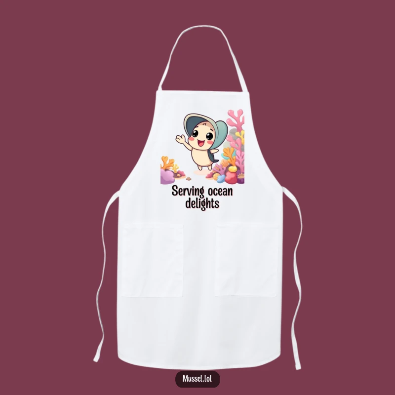 Funny Cheerful Mussel Apron - Cook with a Smile, Great Funny Gift