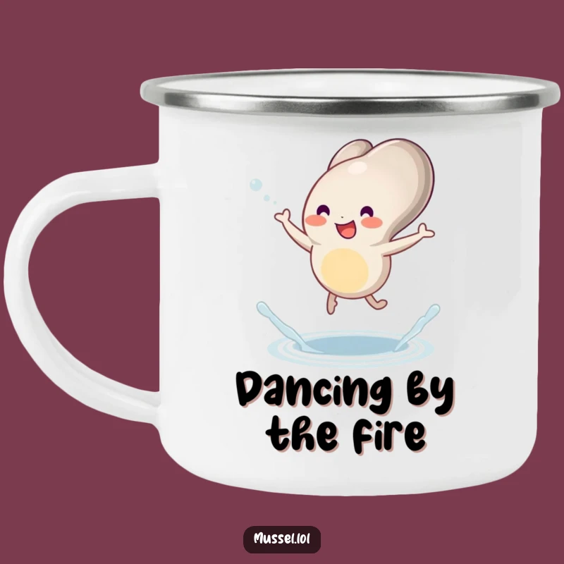 Funny Dancing Mussel Camping Mug: Splash of Joy on Every Adventure Gift