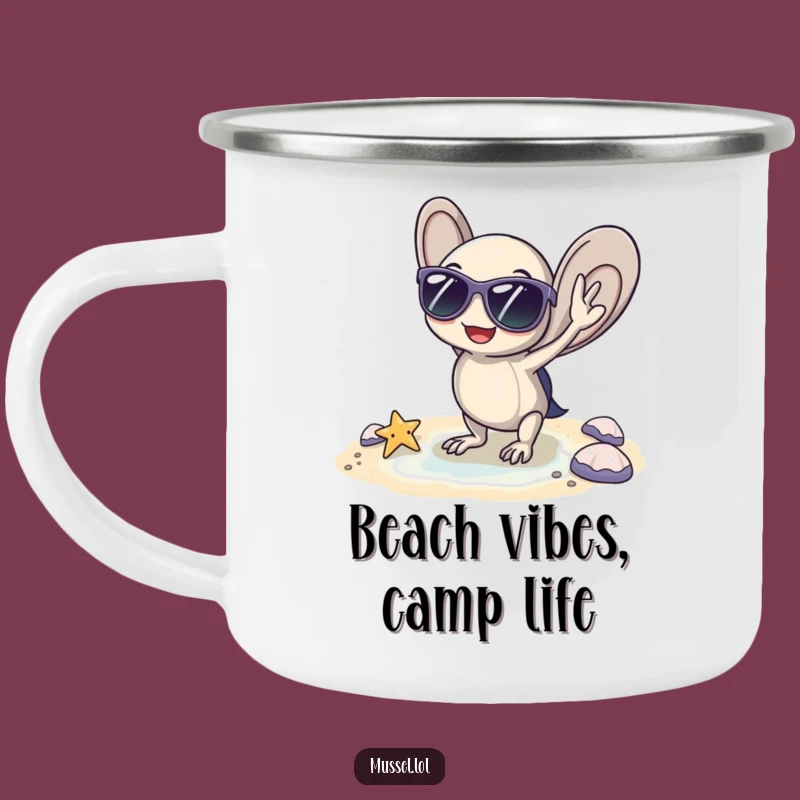 Funny Camp Beach Mussel Mug: Cool Character Drinkware, Perfect Outdoor Gift