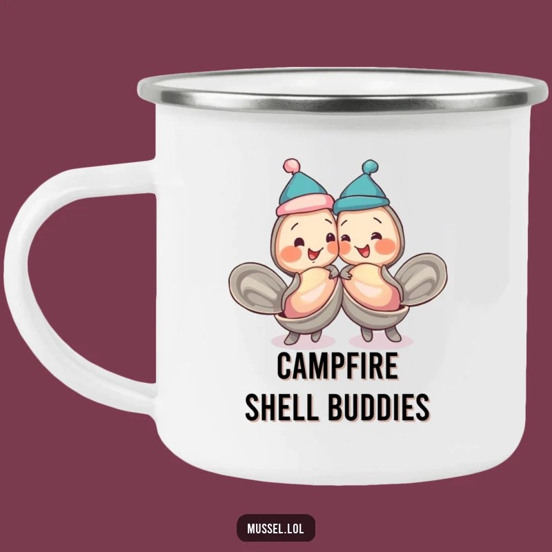 Funny Mussel Friends Camping Mug: Share Laughter on Adventures