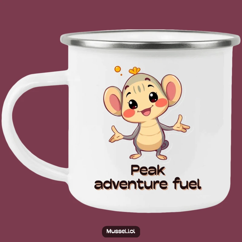 Funny Mussel Pose Camping Mug: Adventure Character Posing, Durable Humorous Gift!