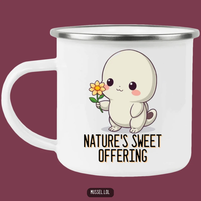 Funny Shy Mussel Flower Camping Mug: Sip Sweetness on Your Adventures Gift