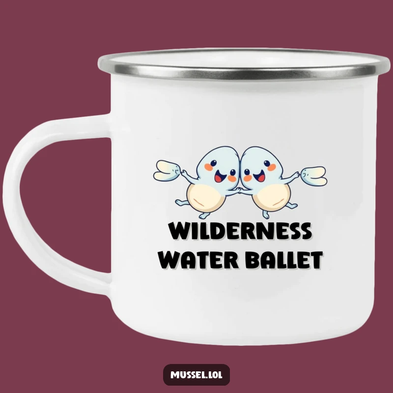 Funny Synchronized Swim Mussels Camping Mug: Hilarious Duo for Outdoor Adventures!