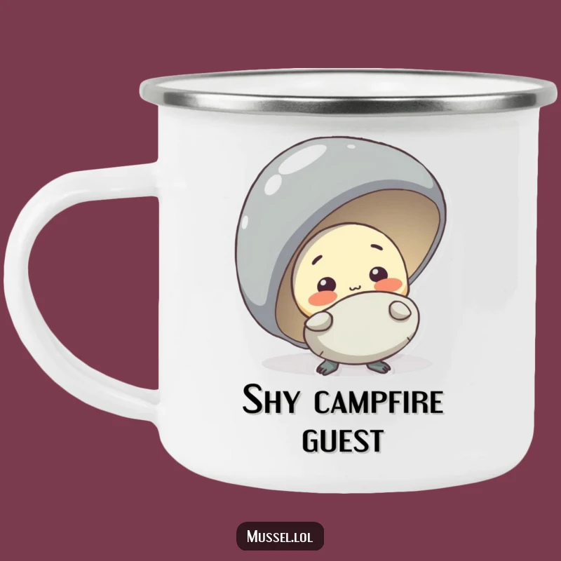 Funny Shy Mussel Camping Mug: Cozy Campfire Companion