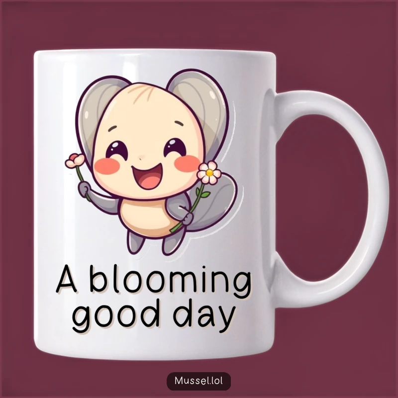 Funny Smiling Mussel Flower Mug: Spread Joy with Every Sip, Perfect Funny Gift!
