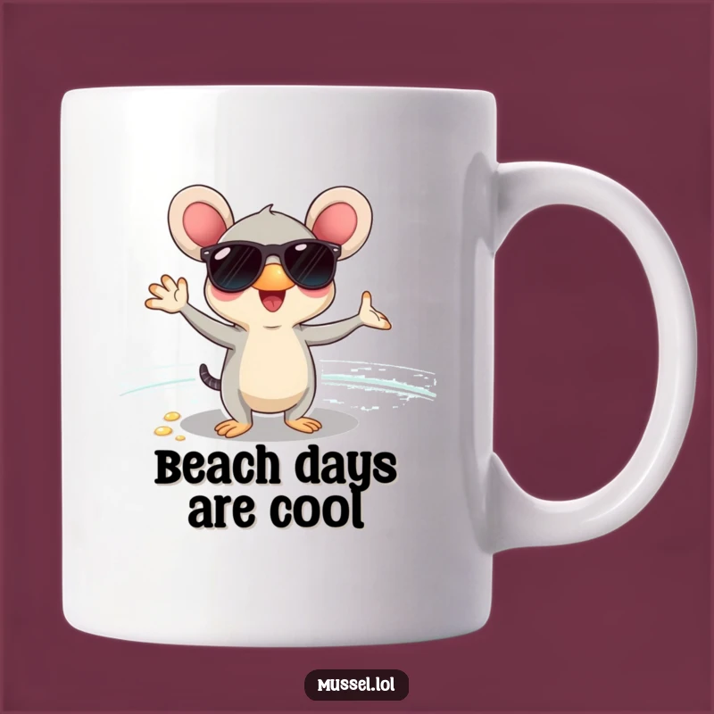 Funny Cool Mussel Mug: Beach Vibe Sunglasses for Hilarious Sips