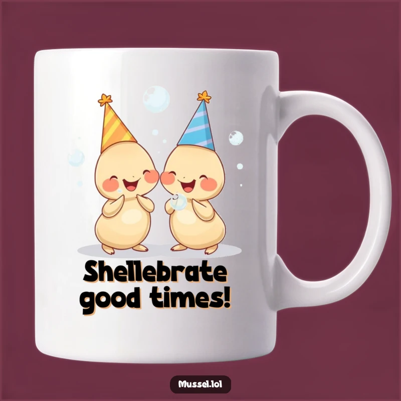 Funny Giggling Mussels Mug - Shell-ebrate Good Times!