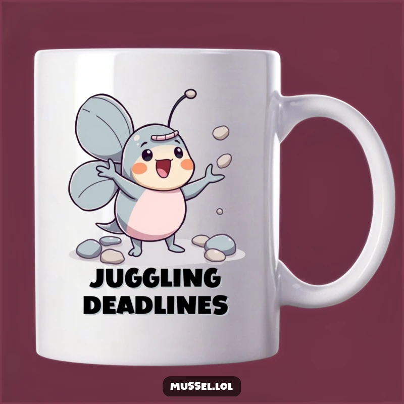 Funny Mussel Juggler Mug: Enthusiasm for Your Daily Grind