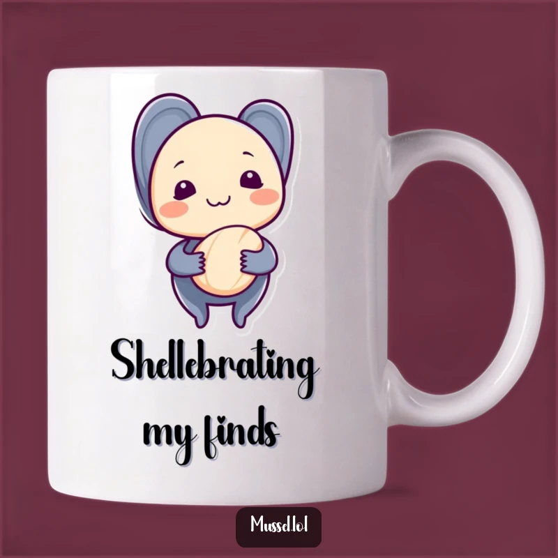 Funny Shy Mussel Mug: Sweet Seashell Holder for Gentle Humorous Sips