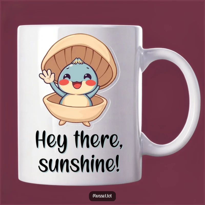 Funny Smiling Mussel Mug: Happy Greetings from the Sea Funny Gift!