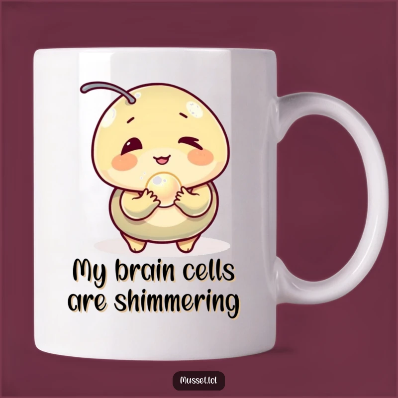 Funny Winking Mussel Pearl Mug - Hilarious Gift for Seafood Lovers and Pearl Enthusiasts