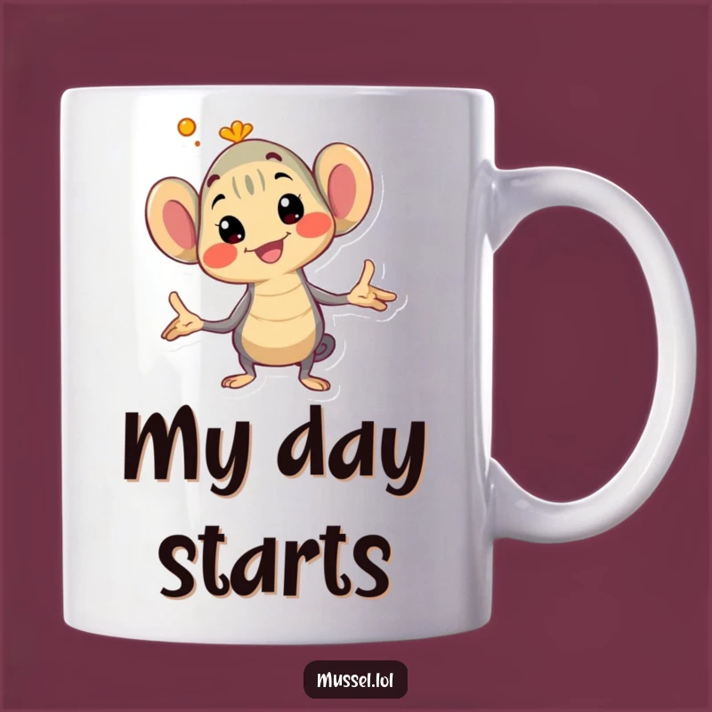 Funny Mussel Pose Mug: Exaggerated Character Posing, Perfect Humorous Gift!