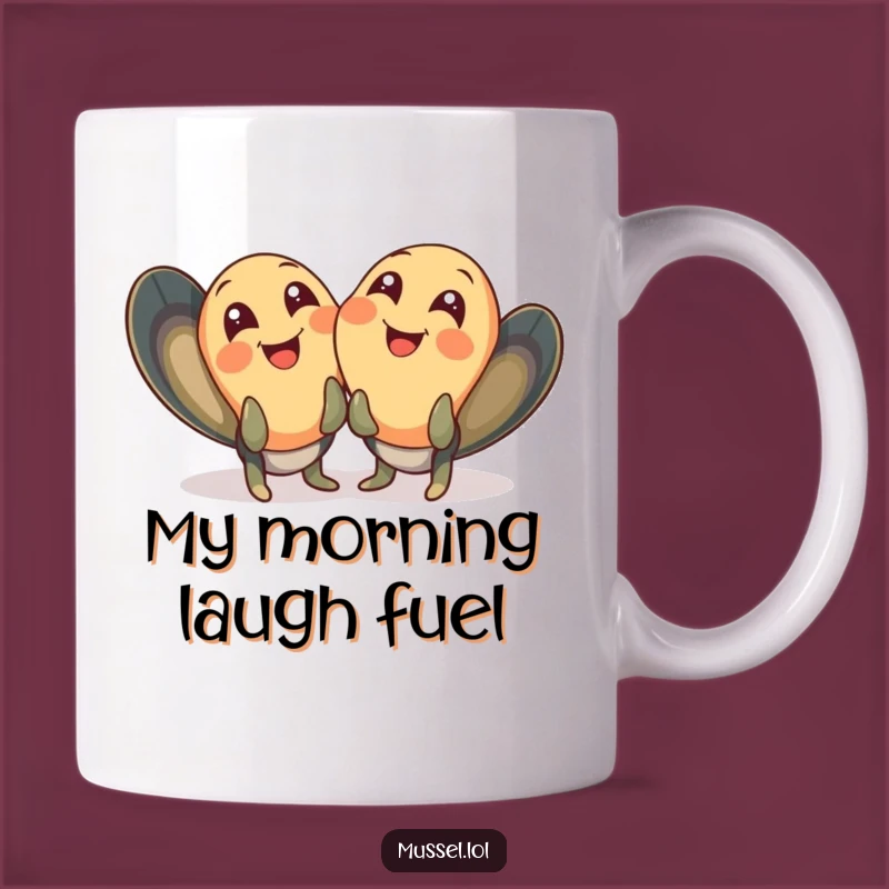 Funny Giggling Mussels Mug: Joyful Duo Gift for Hilarious Mornings