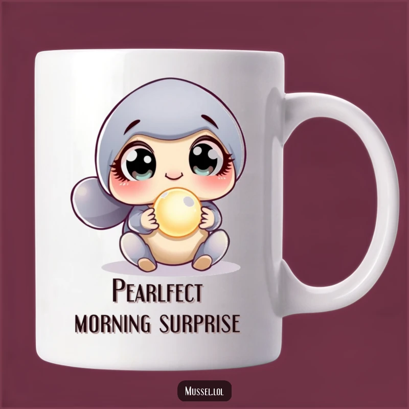 Funny Surprised Mussel Mug: Pearl Discovery Shock Hilarious Gift for Collectors