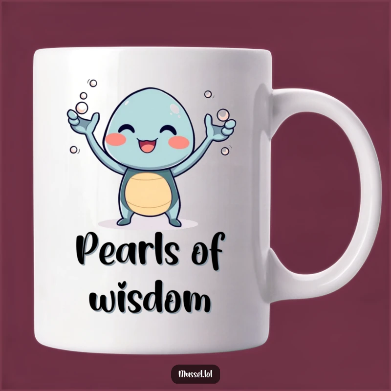 Funny Giggling Mussel Mug: Pearl Juggling Joy Funny Gift!