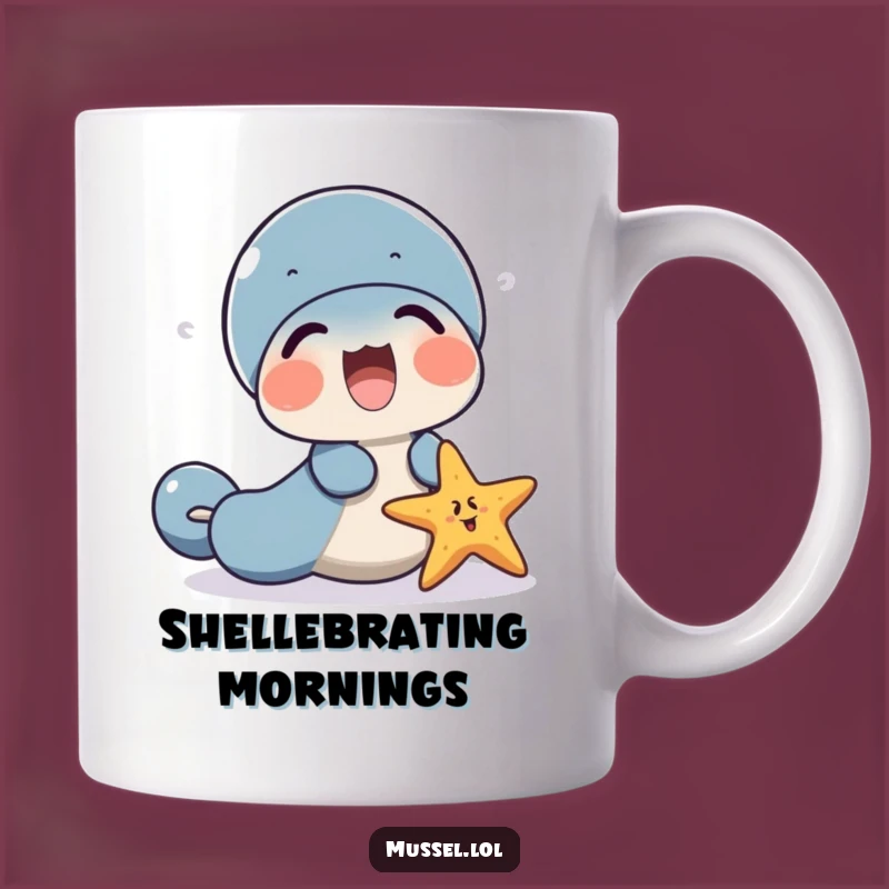 Funny Mussel Starfish Laugh Mug: Share Smiles Over Your Morning Coffee