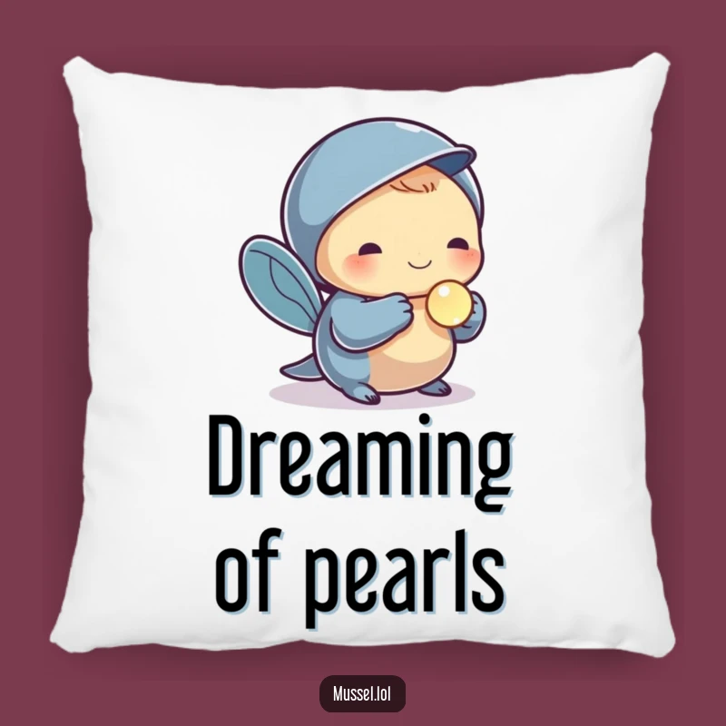 Cozy Funny Pearl Mussel Pillow: Treasured Find, Shiny Pearl, Soft Elegant Gift