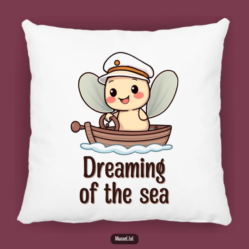 Funny Sailor Mussel Pillow: Cozy Nautical Humor for Your Deck or Den