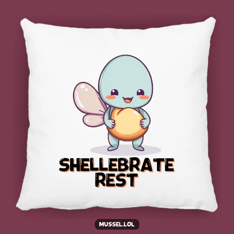 Funny Mussel Comfort Pillow: Huggable Humor and Hilarious Friendship