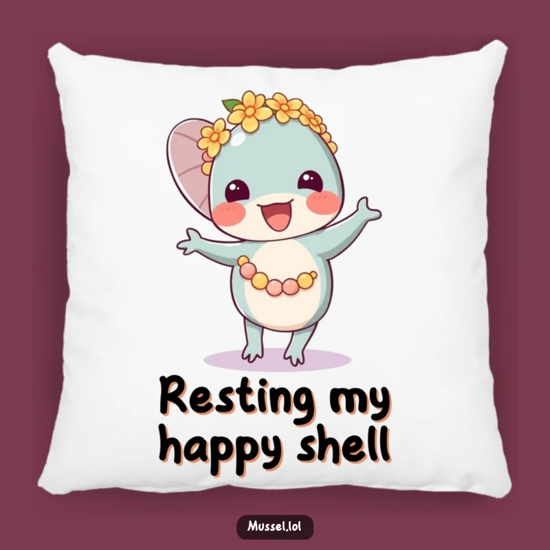 Funny Mussel Lei Dancer Pillow: Comfy & Cheerful, Adorable Funny Gift