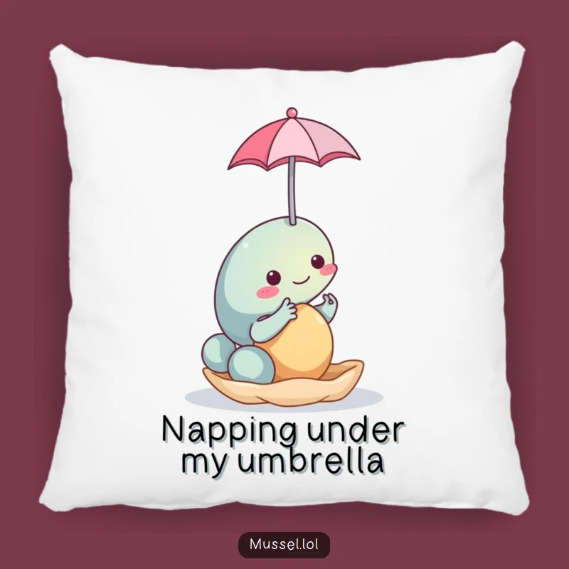 Funny Mussel Umbrella Pillow - Cute and Hilarious Decorative Accent