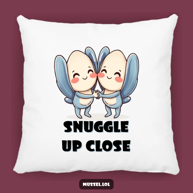 Funny Mussels Holding Hands Pillow - Cozy & Cute Funny Gift for Couples