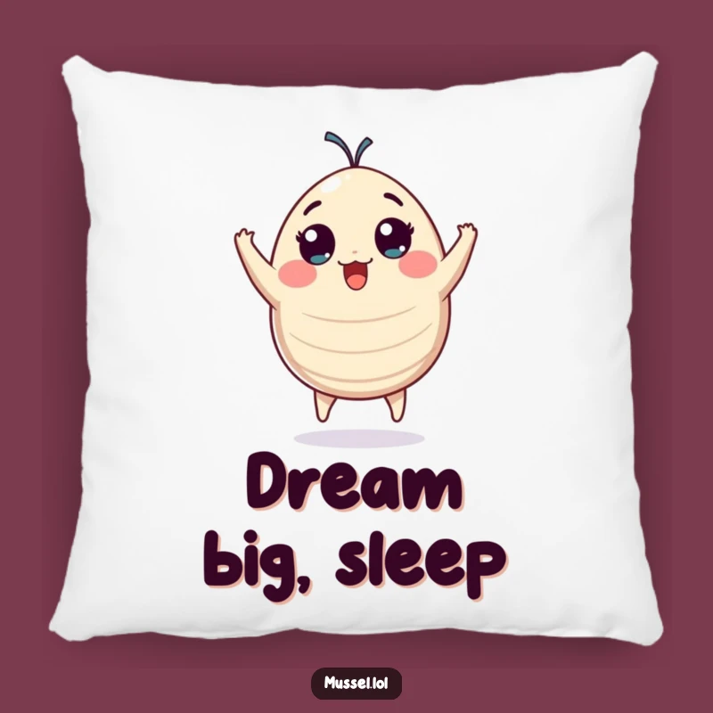 Funny Plump Mussel Comfort Pillow: Cozy Character Art for Happy Homes Gift