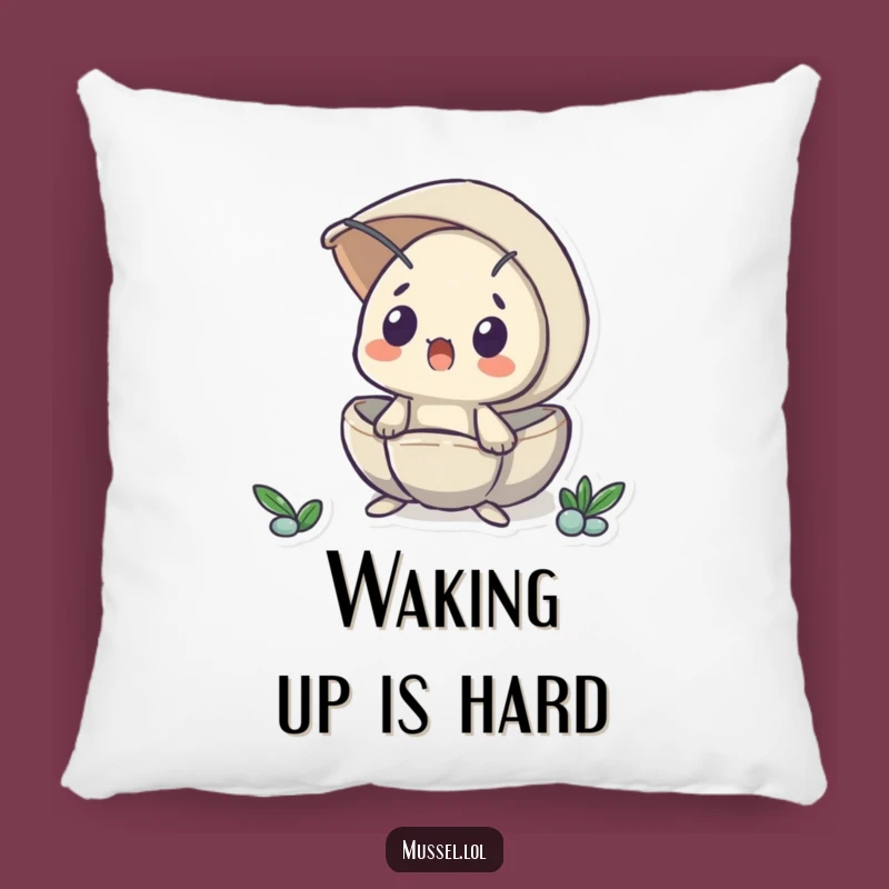 Funny Surprised Mussel Peeking Pillow - Cozy Up with Funny Reactions!