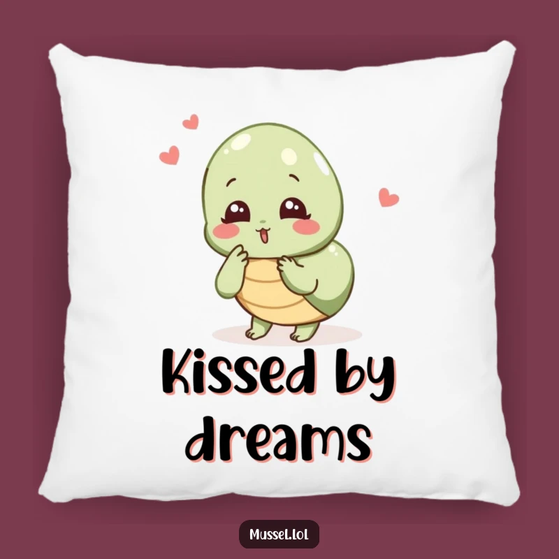 Funny Mussel Love Pillow: Blowing Kiss, Cozy Humorous Decor Gift