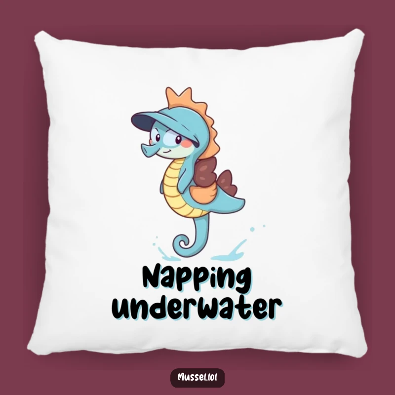 Funny Giggling Mussel Pillow: Cozy Seahorse Ride Comfort, Hilarious Accent Gift