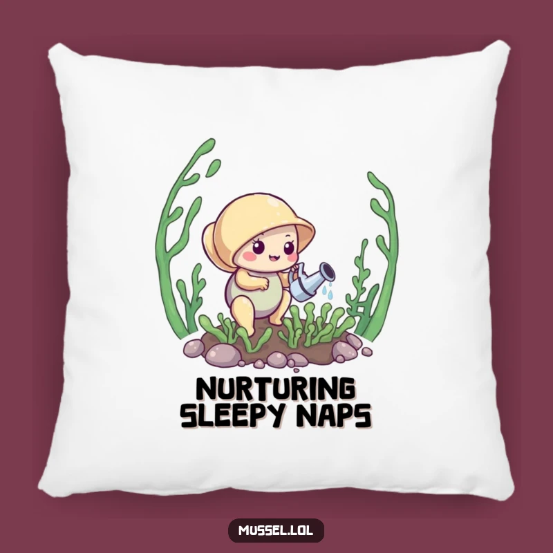 Funny Mussel Kelp Garden Pillow: Cozy Comfort for Plant Lovers
