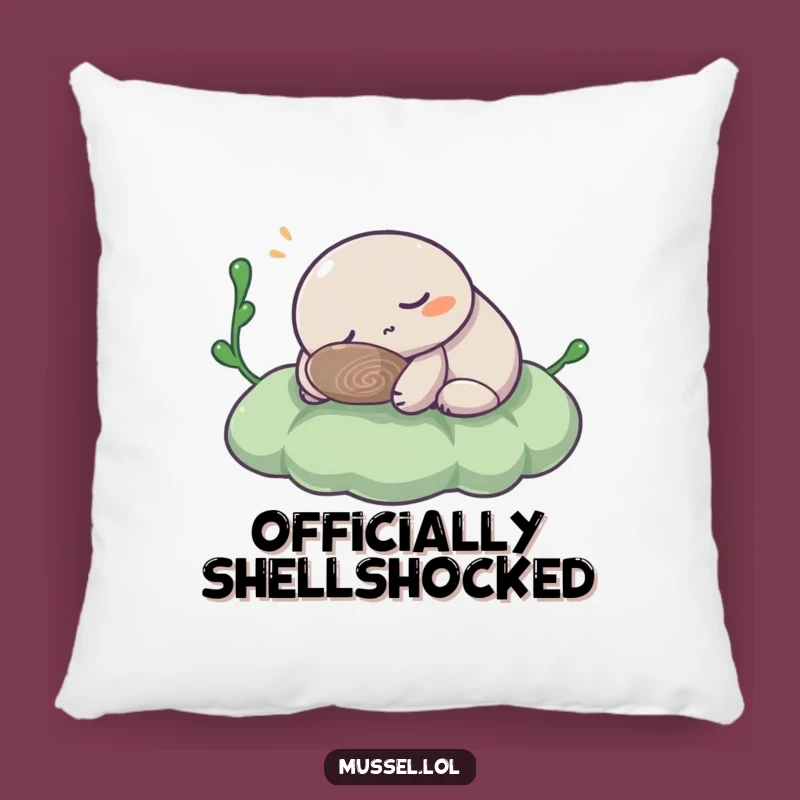 Funny Snoozing Mussel Pillow: Cozy Comfort with Ocean Humor