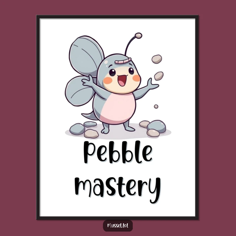 Funny Mussel Juggler Digital Art: Instant Download of Playful Energy