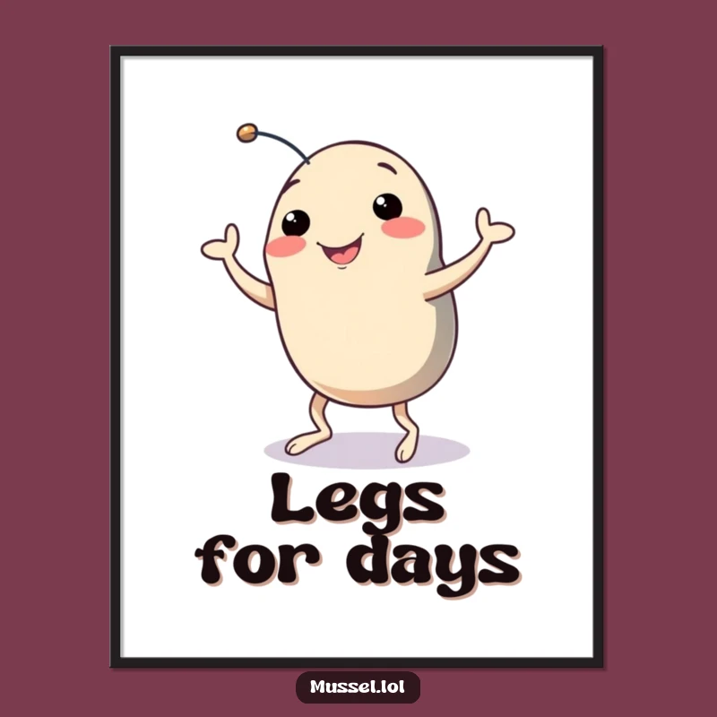 Funny Dancing Mussel Digital Art - Instant Energy and Humor for Your Space