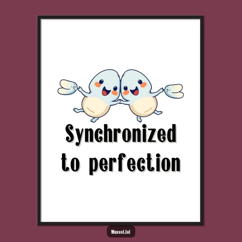 Funny Synchronized Swim Mussels Digital Art: Hilarious Aquatic Print!