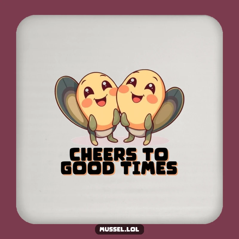 Funny Giggling Mussels Coaster: Protect Surfaces with Joyful Humor Gift