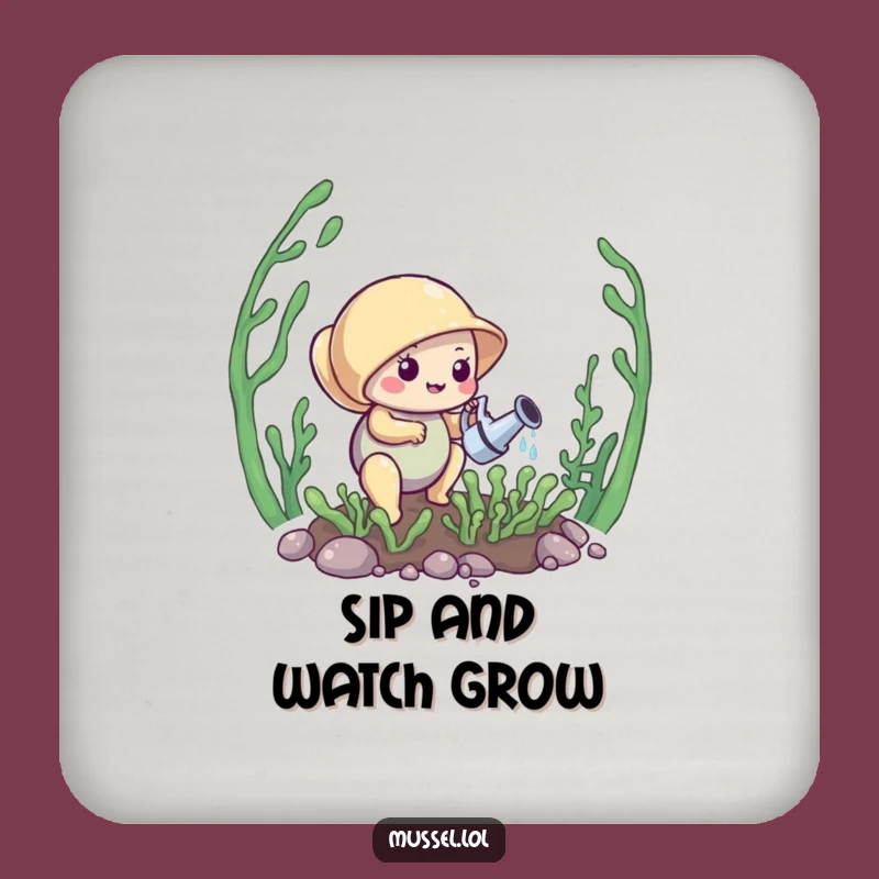 Funny Mussel Kelp Garden Coaster: Protect Surfaces with Nature's Charm