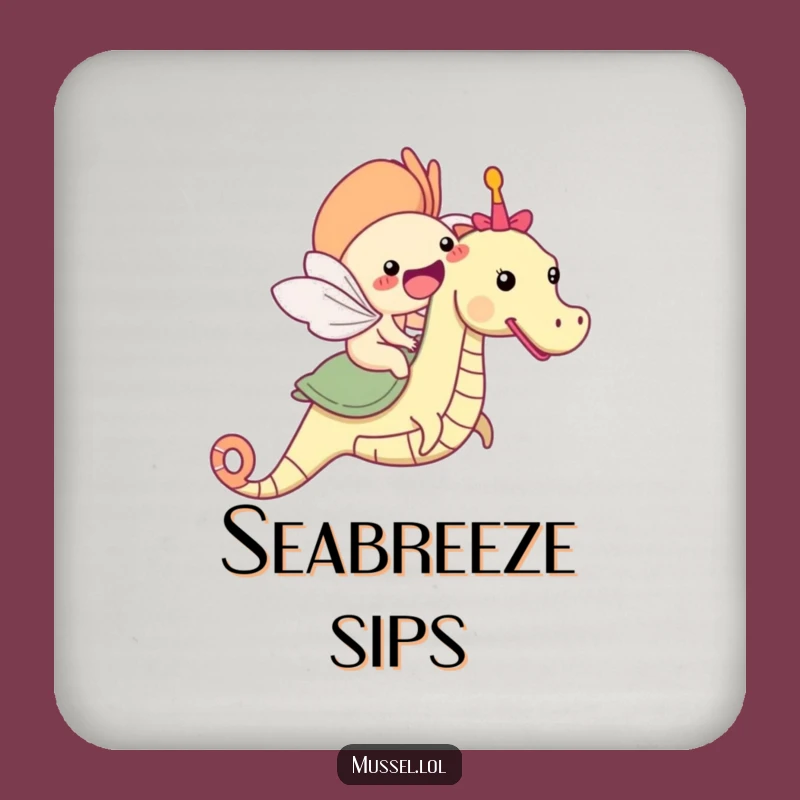 Funny Mussel Seahorse Coaster: Protect Surfaces with Ocean Whimsy