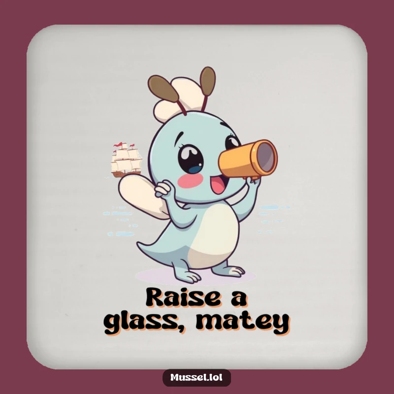 Funny Mussel Spyglass Adventure Coaster: Protect Surfaces in Style