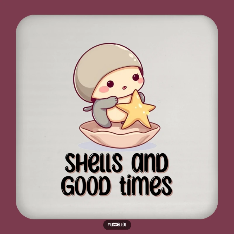 Funny Mussel Starfish Coaster: Protect Surfaces with Hilarious Marine Art